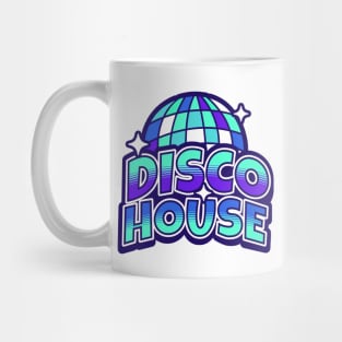 DISCO HOUSE  - Y2K Disco Ball (Purple/aqua blue) Mug